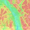 Area B (Lake Koocanusa) topographic map, elevation, terrain