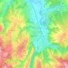 Courpière topographic map, elevation, terrain