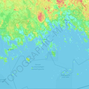 Kotka topographic map, elevation, terrain