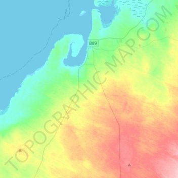 Port Broughton topographic map, elevation, terrain