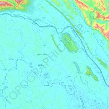 Bueng Kan Province topographic map, elevation, terrain