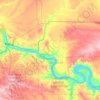 Hughes County topographic map, elevation, terrain