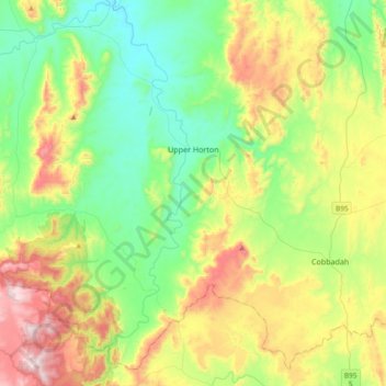 Upper Horton topographic map, elevation, terrain