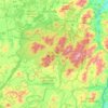 High Peaks Wilderness topographic map, elevation, terrain
