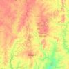 Vallée du Bandama topographic map, elevation, terrain