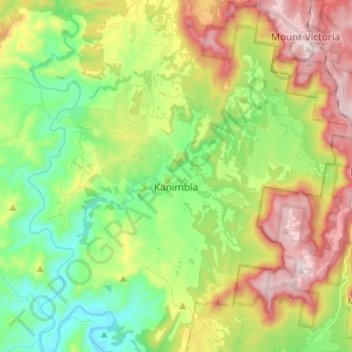 Kanimbla topographic map, elevation, terrain