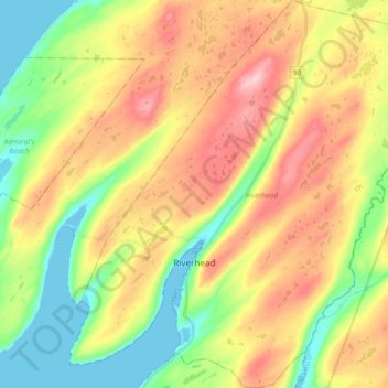 Riverhead topographic map, elevation, terrain