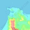 Cape Portland topographic map, elevation, terrain