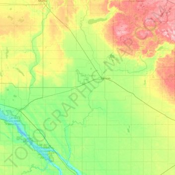 Swift County topographic map, elevation, terrain