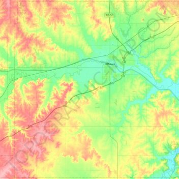 Franklin County topographic map, elevation, terrain