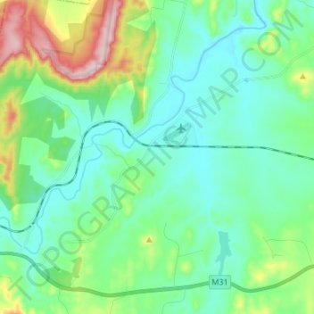 Carrick topographic map, elevation, terrain