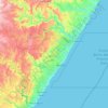 Hibiscus Coast Local Municipality topographic map, elevation, terrain