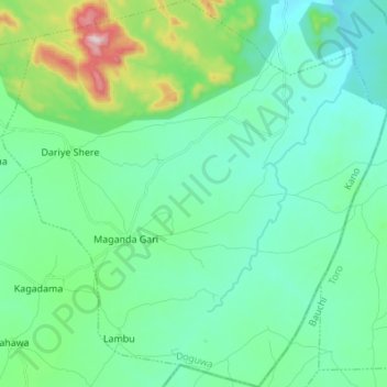 Shere topographic map, elevation, terrain