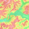 Nischnekamsker Stausee topographic map, elevation, terrain