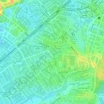 Forbes Park topographic map, elevation, terrain