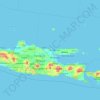 Jawa Timur topographic map, elevation, terrain
