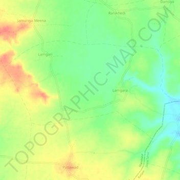 Lamgara topographic map, elevation, terrain