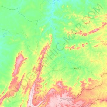 Queimada Nova topographic map, elevation, terrain