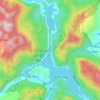 Ba Be Lake topographic map, elevation, terrain
