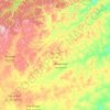 Khentii topographic map, elevation, terrain