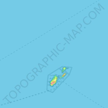 Isole Tremiti topographic map, elevation, terrain