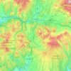okres Zvolen topographic map, elevation, terrain
