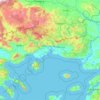 Macédoine-Orientale-et-Thrace topographic map, elevation, terrain