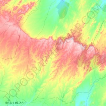 Bni Bataou topographic map, elevation, terrain