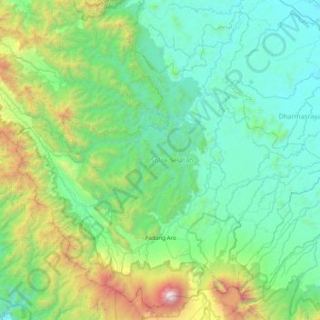 Solok Selatan topographic map, elevation, terrain
