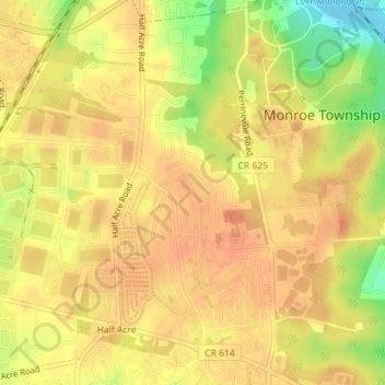 Whittingham topographic map, elevation, terrain