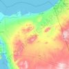 Sinaï Nord topographic map, elevation, terrain