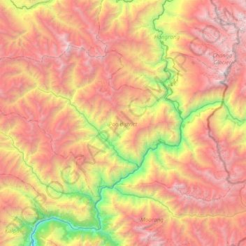 Poo district topographic map, elevation, terrain