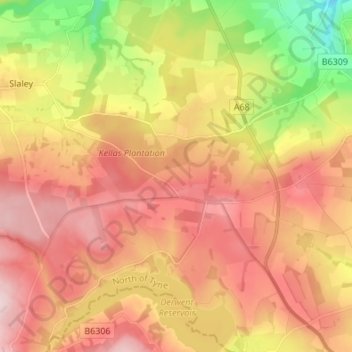 Healey topographic map, elevation, terrain