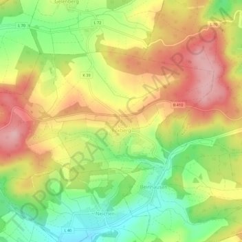 Boxberg topographic map, elevation, terrain