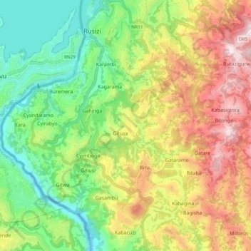 Mururu topographic map, elevation, terrain