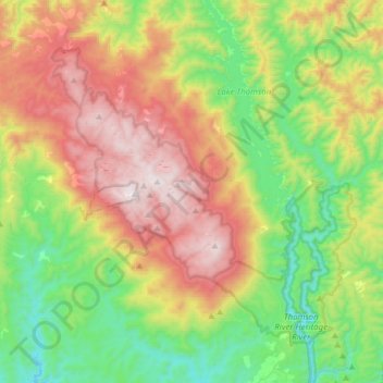 Baw Baw topographic map, elevation, terrain