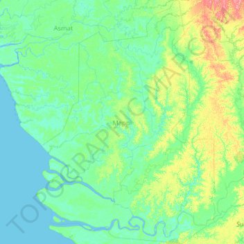 Mappi topographic map, elevation, terrain