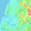 Province de Larache topographic map, elevation, terrain