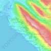 Općina Podstrana topographic map, elevation, terrain