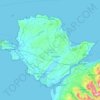 Isle of Anglesey topographic map, elevation, terrain