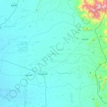 As Sukhnah District topographic map, elevation, terrain