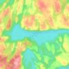 Lac Trois Milles topographic map, elevation, terrain