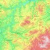 Bezirk Rokitzan topographic map, elevation, terrain