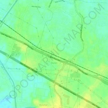 Duren topographic map, elevation, terrain