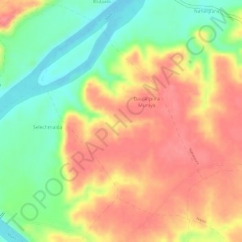 Dolatpura topographic map, elevation, terrain