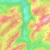 Glières-Val-de-Borne topographic map, elevation, terrain