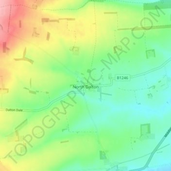 North Dalton topographic map, elevation, terrain