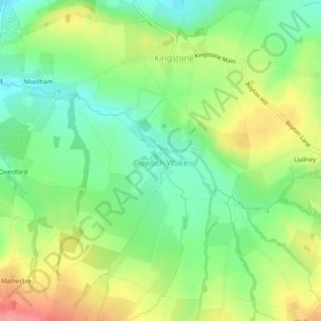 Dowlish Wake topographic map, elevation, terrain