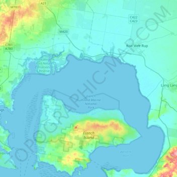 Hastings District topographic map, elevation, terrain