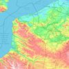 Norte-Passo-de-Calais topographic map, elevation, terrain